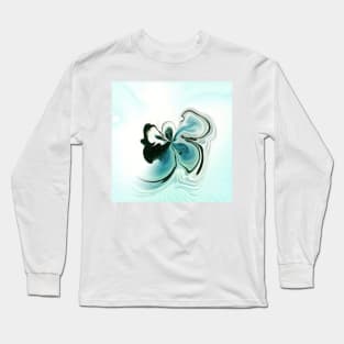 Blue butterfly flower Long Sleeve T-Shirt